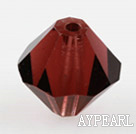 Austrian crystal beads, 4mm bicone,red . Sold per pkg of 1440