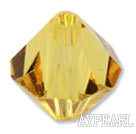 Austrian crystal beads, 5mm bicone,ginger. Sold per pkg of 720.