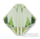 Austrian crystal beads, 5mm bicone,green. Sold per pkg of 720.