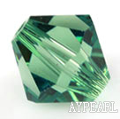 Austrian crystal beads, 5mm bicone,light green. Sold per pkg of 720.