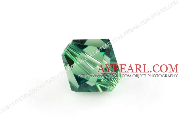 Austrian crystal beads, 5mm bicone,light green. Sold per pkg of 720.