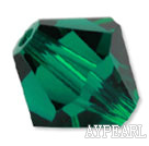 Austrian crystal beads, 5mm bicone,dark green. Sold per pkg of 720.