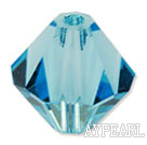 Austrian crystal beads, 5mm bicone,blue. Sold per pkg of 720.