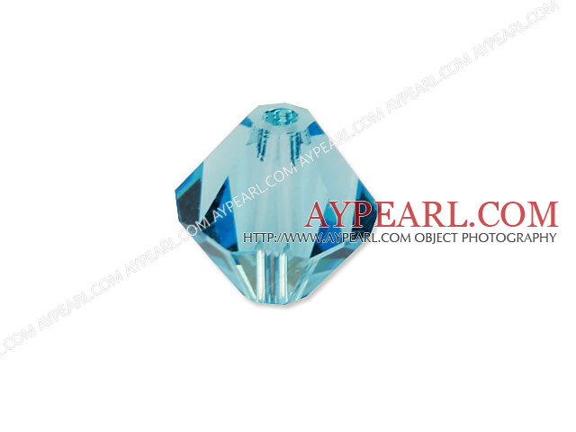 Austrian crystal beads, 5mm bicone,blue. Sold per pkg of 720.