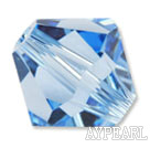 Austrian crystal beads, 5mm bicone,light blue. Sold per pkg of 720.