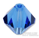 Austrian crystal beads, 5mm bicone,skyblue. Sold per pkg of 720.