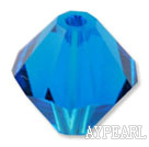 Austrian crystal beads, 5mm bicone,blue. Sold per pkg of 720.