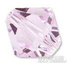 Austrian crystal beads, 5mm bicone,light pink. Sold per pkg of 720.
