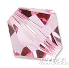 Austrian crystal beads, 5mm bicone,pink. Sold per pkg of 720.