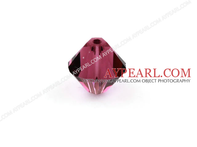 Austrian crystal beads, 5mm bicone,dark red. Sold per pkg of 720.