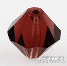 Austrian crystal beads, 5mm bicone,garnet. Sold per pkg of 720.