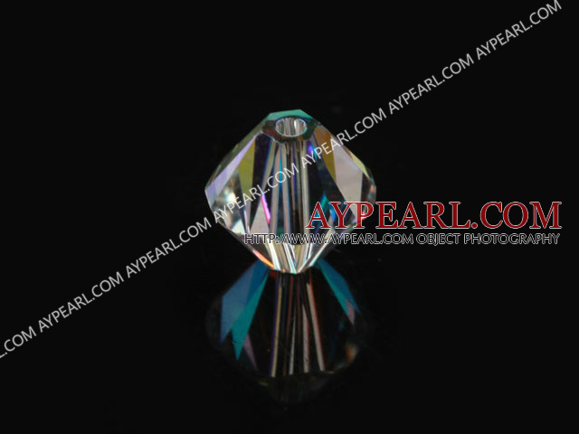 Austrain crystal beads, AB color, 6mm bicone. Sold per pkg of 360.