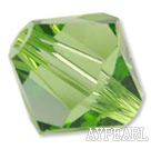 Austrain crystal beads, olive green, 6mm bicone. Sold per pkg of 360.