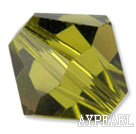 Austrain crystal beads, yellow, 6mm bicone. Sold per pkg of 360.