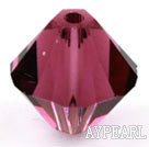 Austrain crystal beads, purplish red, 6mm bicone. Sold per pkg of 360.