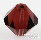 Austrain crystal beads, garnet red, 6mm bicone. Sold per pkg of 360.