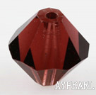 Austrain crystal beads, garnet red, 6mm bicone. Sold per pkg of 360.