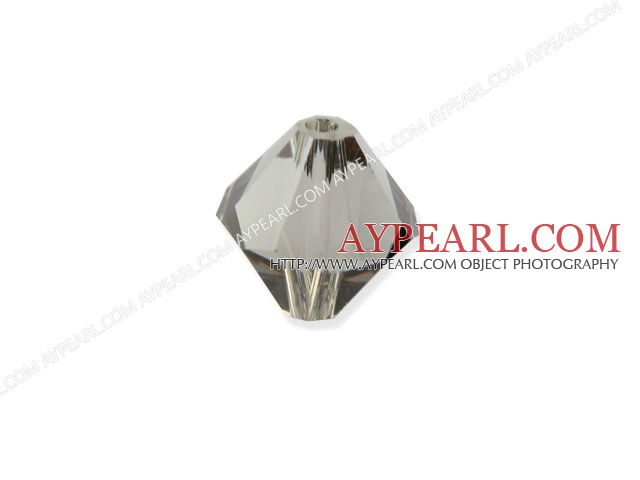 Austrain crystal beads, gray, 6mm bicone. Sold per pkg of 360.