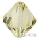 Austrain crystal beads, light yellow, 8mm bicone. Sold per pkg of 360.