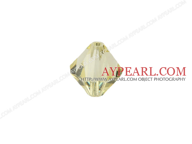 Austrain crystal beads, light yellow, 8mm bicone. Sold per pkg of 360.