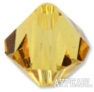 Austrain crystal beads, golden, 8mm bicone. Sold per pkg of 360.