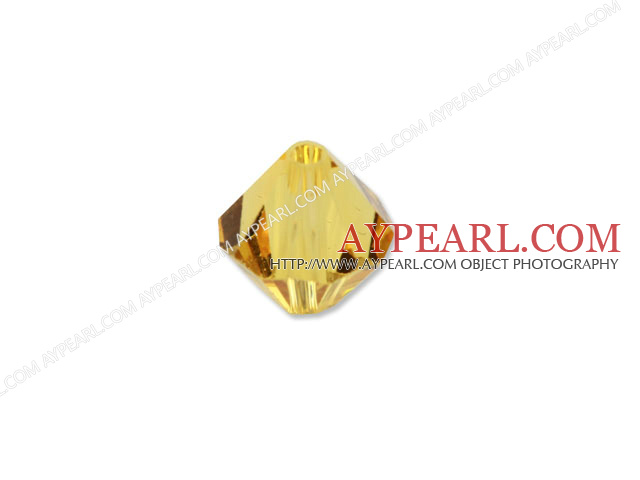 Austrain crystal beads, golden, 8mm bicone. Sold per pkg of 360.