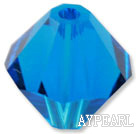 Austrain crystal beads, caribbean blue, 8mm bicone. Sold per pkg of 360.