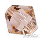 Austrain crystal beads, smoked topaz color, 8mm bicone. Sold per pkg of 360.