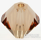Austrain crystal beads, light smoked topaz, 8mm bicone. Sold per pkg of 360.