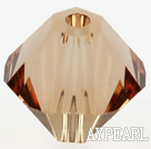 Austrain crystal beads, light smoked topaz, 8mm bicone. Sold per pkg of 360.