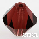 Austrain crystal beads, garnet red, 8mm bicone. Sold per pkg of 360.