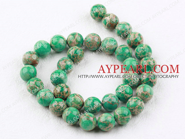 Imperial jasper beads,green, 12mm round, Sold per 15.16-inch strand.