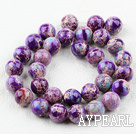 Imperial jasper beads,purple,12mm round. Sold per 15.16-inch strand