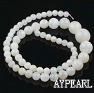 Moonstone beads, white, 5-6-8-10-12mm round, tower. Sold per 15.35-inch strand