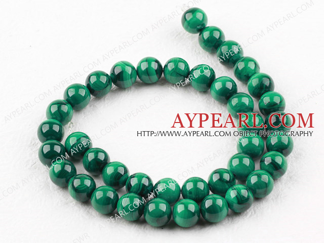 Grade A natural malachite beads,10mm round, green,sold per 15.75-inch strand