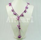 dyed pearl necklace