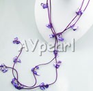 dyed pearl necklace