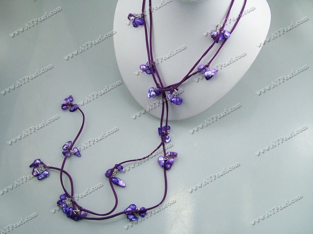 dyed pearl necklace