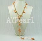 dyed pearl necklace