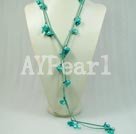 dyed pearl necklace