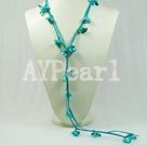 dyed pearl necklace