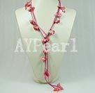 dyed pearl necklace