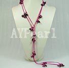 dyed pearl necklace