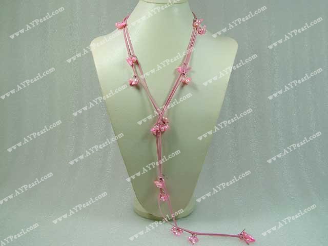 dyed pearl necklace