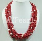 Wholesale coral pearl necklace