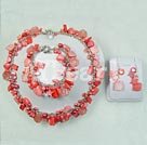 Wholesale Set Jewelry-Cherry quartz shell pearl set