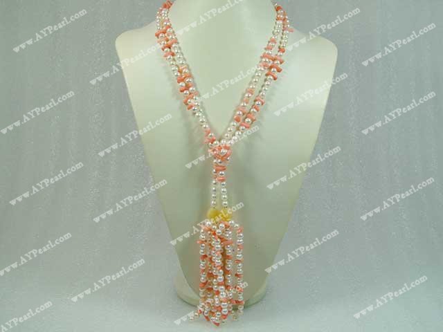 coral pearl necklace