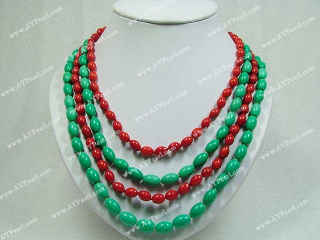 coral turquoise necklace