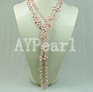 pearl rose quartz necklace