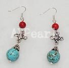 Wholesale earring-blood stone turquoise earring